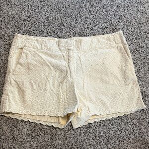 LOFT Cream Eyelet Women's Shorts